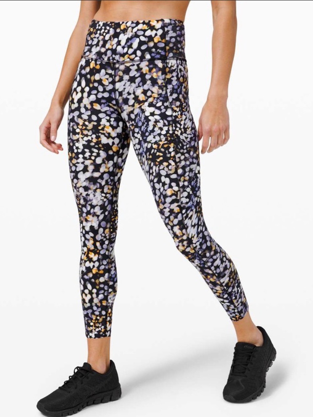 Lululemon Fast and Free Cropped Leggings "Metropolis Glow Multi"